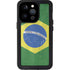 Brazil Flag Distressed iPhone 14 Pro Waterproof Case